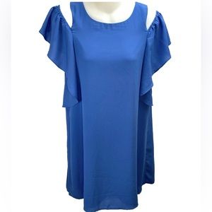 4/$15💥 Love Reign Periwinkle Blue Cold Shoulder Dress Sz S Bin B